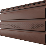 Планка софит каштан частично перфорированная  ТН 3м