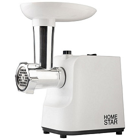Мясорубка HOMESTAR STM-2039 2000Вт, 2 диска, реверс., белая 