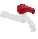 Кран водоразборный BRIMIX 1/2н от стены 12см, металлокерамика, из высокопрочного пластика АБС, белый