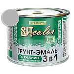 Грунт-эмаль по ржавчине 3 в 1 серая ВИТ color/ВИТ колор  0,4 кг.