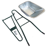 Тачка строительная двухколесная 110л оцинк., БЕЗ КОЛЕС