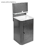 Умывальник "Весна" МИНИ без ЭВН и тумбой (пластмас.мойка 42*37) серебро