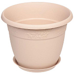 Кашпо Рябина D310мм 10л с поддоном латте М3058