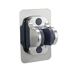 Кронштейн для душевой лейки, пластиковый, на самоклеящейся основе, без сверления, хромированный