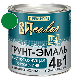 Грунт-эмаль  по ржавчине ярко-зеленая быстросохнущая ВИТ color/ВИТ колор  2,5 кг.