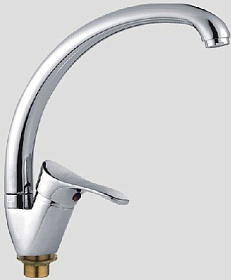 Смеситель д/кухни с гайкой L5914, хром