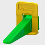 Система выравнивания плитки- зажим Ворота 1мм 40шт + клин Ворота 1мм 40шт