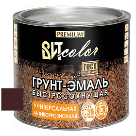 Грунт-эмаль быстросохнущая универсальная шоколад RAL 8017 ВИТ color  1,8 кг.