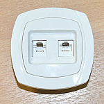 Розетка "OVAL" комп+телеф 2м (6135) !