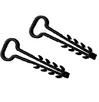 Хомут-дюбель 6-12мм.(100шт) черный для плоского кабеля