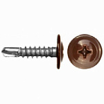 Саморез 4,2х16мм с пресс-шайбой, наконечник сверло (100 шт) шоколад RAL8017