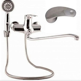 Смеситель д/ванны "Мираж" картридж 35мм,  L-нос 30см, перекл. кран-букса TYE-2096 (R107)