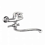 Смеситель для ванны L2129-В шар. длина гусака 30см, картридж керам., 40мм. Переключ. на душ поворот.