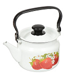 Чайник эмал. 2 л. с декором, ручка металлическая, Цветное печенье 42704-102/6