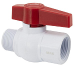 Кран шаровый 1" п/м полипропиленовый из АБС пластика