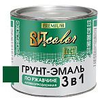 Грунт-эмаль по ржавчине 3 в 1 темно-зеленая ВИТ color  1,8 кг.