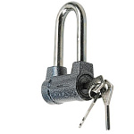 замок Навесной бронь 60" длин. ручка, английский, 3 ключа, запирание ключом "ЕРМАК" 