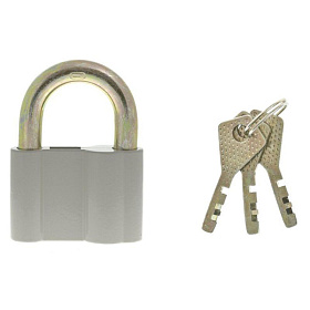 замок Навесной АL750 50" английский, 3 ключа, запирание ключом "ЕРМАК"