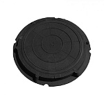 Люк канализационный круглый 46см садовый, черный (прочн. 0,7т)