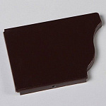 Заглушка желоба 120х86 левая коричневая RAL8017