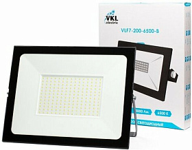 Прожектор светодиодный SMD VLF8-200-6500-B-150W 24000Lm 220V IP65 (296х228х36) VKL electric