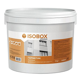Герметик акриловый ISOBOX для швов (серый), ведро 7кг      