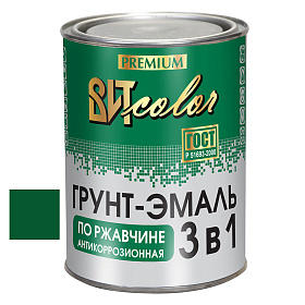 Грунт-эмаль по ржавчине 3 в 1 темно-зеленая ВИТ color  0,8 кг.