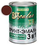 Грунт-эмаль по ржавчине 3 в 1 шоколад  ВИТ color/ВИТ колор  0,8 кг.
