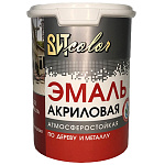 Эмаль акриловая полуглянцевая универсальная желтая RAL 1018 ВИТ color   1кг.