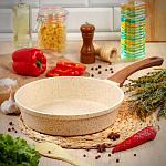 Сковорода  28см антипригар, Гурман, бежевая ГМ2801, индукция