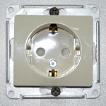 Механизм розетки 1-м СП Glossa 16А с/з беж. SchE GSL000243