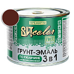 Грунт-эмаль по ржавчине 3 в 1 шоколад  ВИТ color/ВИТ колор  0,4 кг.
