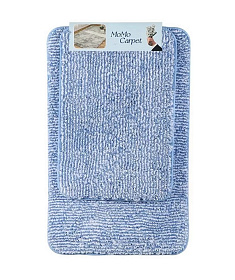 Набор ковриков для ванной и туалета, антискольз, 2 шт, 0.4х0.6, 0.5х0.8 м, ПЭ, сер, Снежинка, A09001