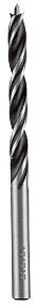 Сверло по дереву спиральное P.I.T. Ø5x86мм, круглый хвостовик, центр. шип (AWOD01-0005)												