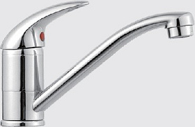 Смеситель д/кухни (средний нос) L4538-В, хром