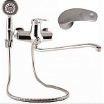 Смеситель д/ванны "Мираж" картридж 35мм,  L-нос 30см, перекл. кран-букса TYE-2096 (R107)