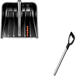 Лопата снеговая 400х400х170мм GRAIDAR морозостойкая, алюм. планка, алюм. чер. и V-ручка