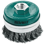 Щетка метал. д/УШМ 65мм чашка, косич. усиленная ВОЛАТ