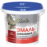 Эмаль акриловая полуглянцевая универсальная коричневая RAL 8017 ВИТ color   1кг.