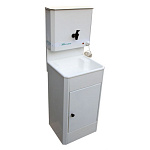 Умывальник "Весна" МИНИ без ЭВН и тумбой (пластмас.мойка 42*37) белый