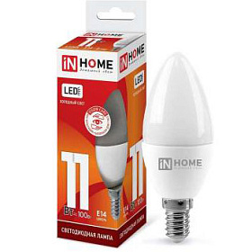 Лампа светодиод. LED-Свеча-VC 11Вт 6500К Е27 230В IN HOME