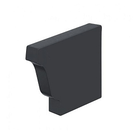 Заглушка желоба 120х86 правая серый RAL7024 Matt //      