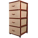 Комод 4 ящика Дюна 40х50х94см, корич.-беж. 04014