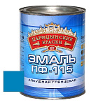 Эмаль голубая ПФ 115  0,8 кг.