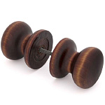 Ручка-кнопка деревянная БТ2 темная