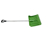 Лопата снеговая 465х340 Крепышок, оц. планка на заклепках, алюм. черенок, V-ручка