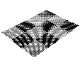 Коврик "Травка" 42х56 см черно-серый