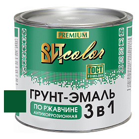 Грунт-эмаль по ржавчине 3 в 1 темно-зеленая ВИТ color/ВИТ колор  1,8 кг.