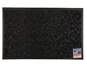 Коврик грязезащитн влаговпитыв, 60х90 см, прямоуг, полиэстер, ПВХ, толщина 6 мм, чер, Sindbad, ТТ356