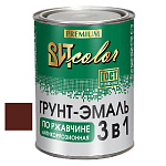Грунт-эмаль по ржавчине 3 в 1 шоколад  ВИТ color  0,8 кг.